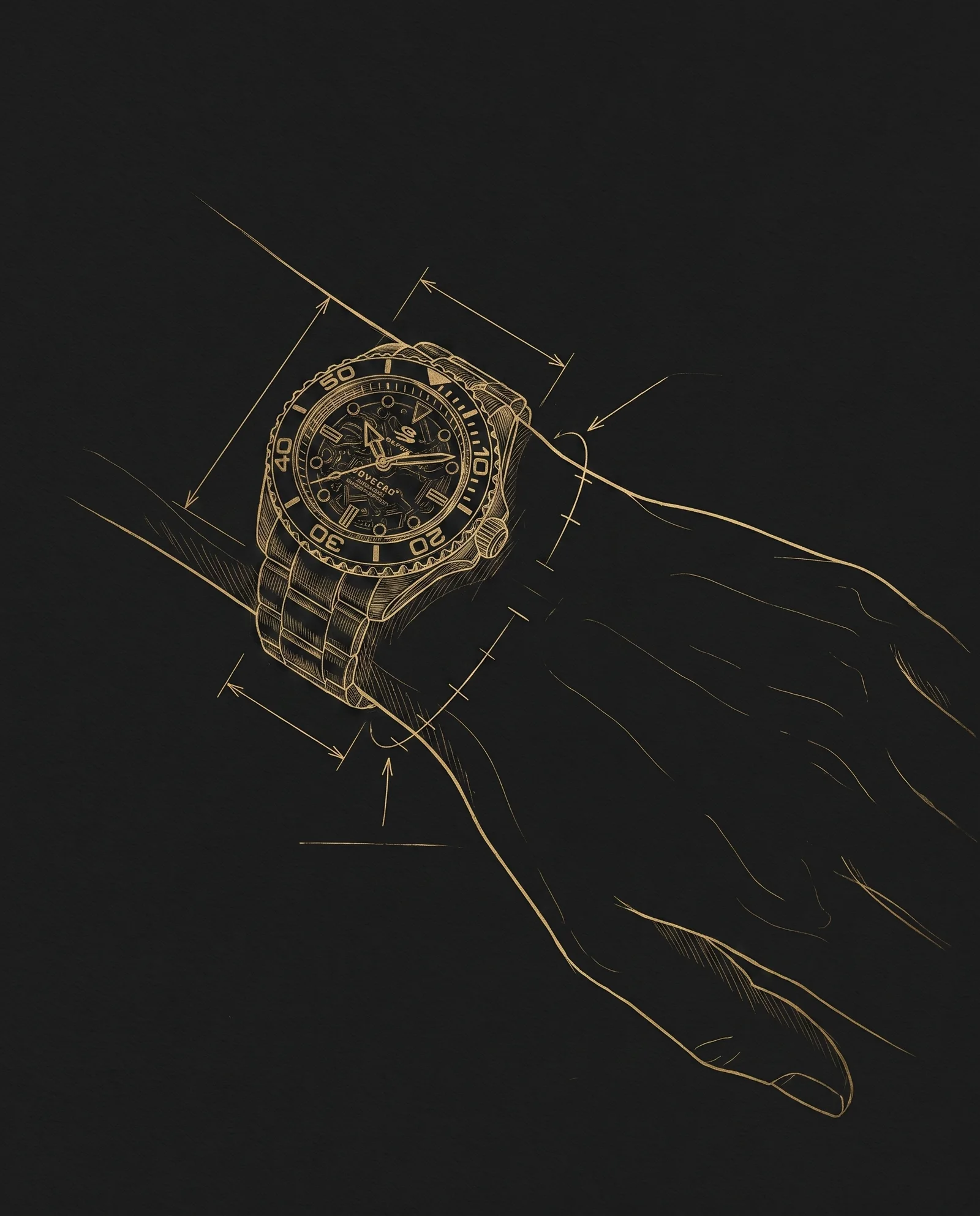 A watch drawn to the measure of one wrist